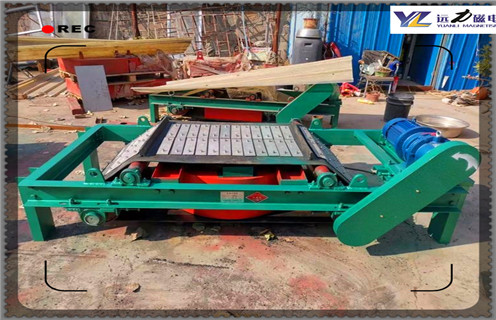 油冷電磁自卸式除鐵器，浙江油冷電磁自卸式除鐵器訂做_北京電磁自卸式除鐵器懸掛式廠家配件_型號(hào)及工作視頻